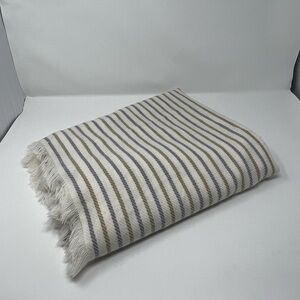 Madewell Shawl White Blue Stripe Green Stripe Super Soft Like New
